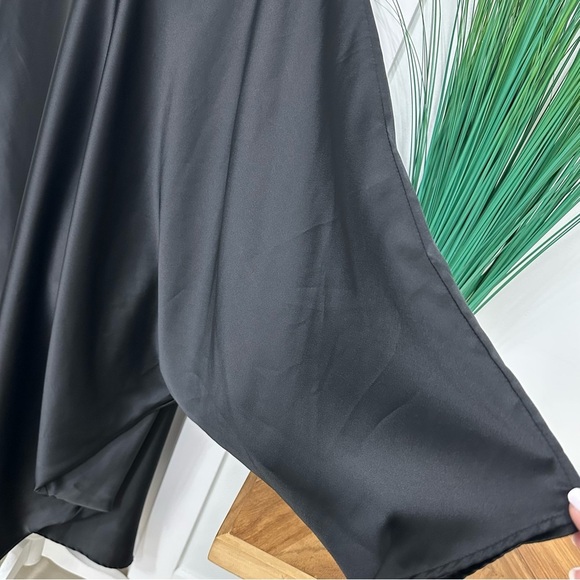 RENEE C. One Shoulder Satin Midi Dress SZ Large Elegance NWT Retail $206.00 - Picture 3 of 7